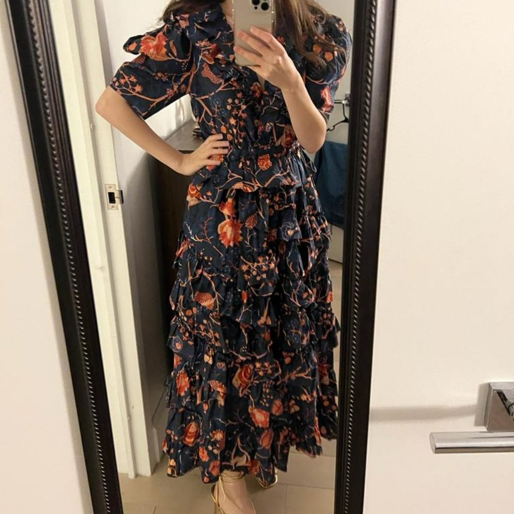 Ulla Johnson Aurora Ruffled Cotton Dress - Picture 4 of 6
